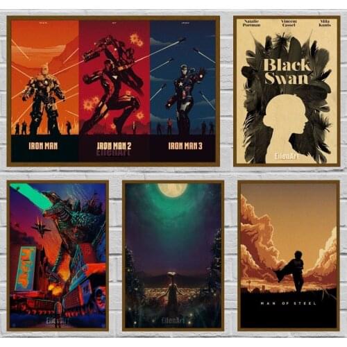 Classic Movie Collection Poster Superhero Vintage Posters Wall Stickers Living Room Home Bar Wallpaper Decoration 42X30cm