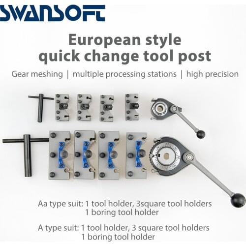SWANSOFT Europe Style 40 position quick change tool post and holder for lathe with size Aa,A,E,B,C