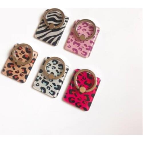 UVR Mermaid Leopard Print Finger Ring Starfish Smart Phone Stand Holder Gradient Color Mobile Phone Holder Stand For All Phone