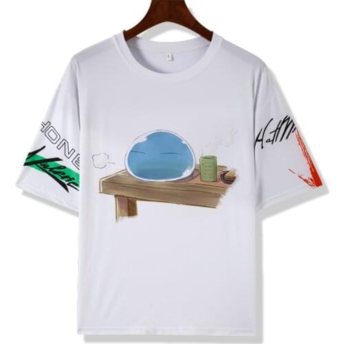 Unisex Anime Cos Cartoon That Time I Got Reincarnated as a Slime Casual Short Sleeve T-Shirt Tee