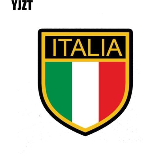 YJZT 10.7CM*12CM Flag ITALY Car Sticker Shield Decal Accessories 6-2254