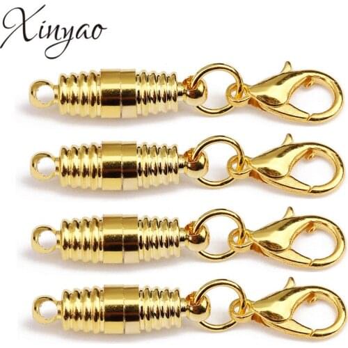 XINYAO 5pcs Metal Strong Magnetic Clasps for Bracelets Necklace 5*18/6*17mm Lobster Clasps Connectors For Diy Jewelry Making