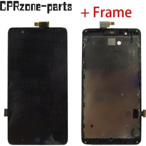 5.0" Black With Frame For ZTE V5S N918ST Lcd display with Touch screen digitizer sensor panel assembly