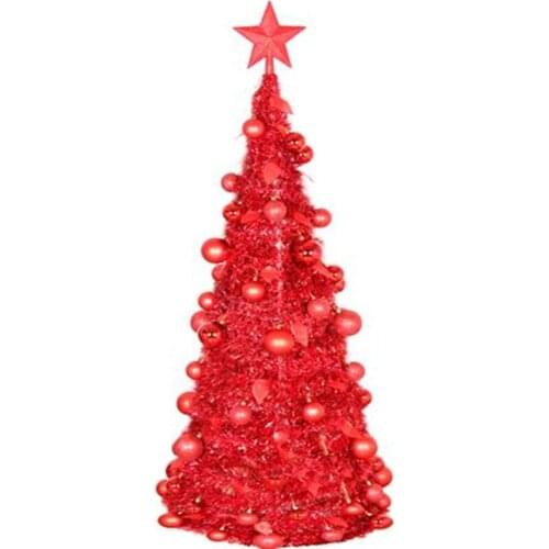 1.5m red Brushed Deluxe Folding Encryption Christmas Tree Christmas Indoor Outdoor Christmas Arrangement