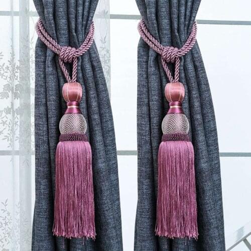 1 pair luxury simple curtain tieback American hanging tied ball decoration tassel accessories tie tape back N123