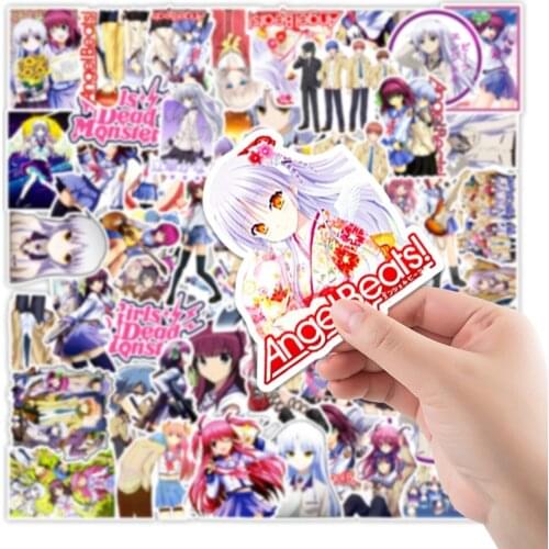 10/50Pcs Japanese anime Angel Beats! Stickers For Motorcycle Skate Bike Laptop Suitcase Mobile Guitar Helmet Pegatinas