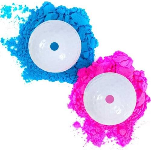2Pcs Birthday Party Gender Reveal Powder Balls Banquet Smoke Powder Bombs The Gender Of PROM Supplies Reveals Golf