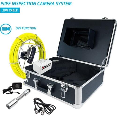2020 Hot Sale 23MM Lens Pipe Sewer Drain Industrial Endoscope Camera Inspection System with Video Recorder 12pcs LED