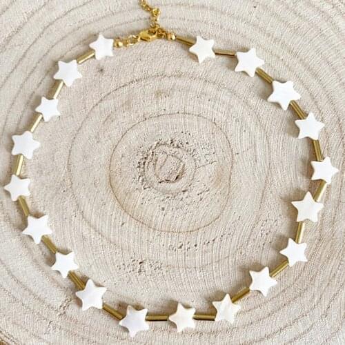 2021 Exquisite trend natural shell star pendant ladies short necklace seaside vacation fashion accessories all-match casual