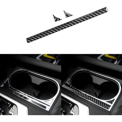 Waterproof 3Pcs Simple Central Control Cup Holder Side Sticker Trim Sturdy Side Trim Cover Durable