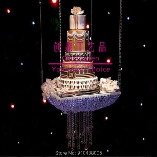 Handmade acrylic crystal cake stand for wedding,acrylic hanging cake stand,christmas decoration cake holders