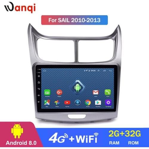 Android 8.0 2+32G 9 Inch 3G 4G WIFI Car Dvd Gps Player for Chevrolet SAil 2010-2013 built-in Radio Video gps Bt support SWC RDS