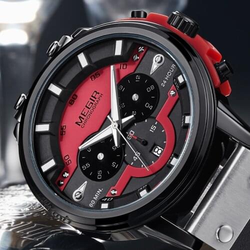 MEGIR Watch Men Sports Waterproof Mens Watches Top Brand Luxury Quartz Wristwatch Clock Hour Erkek Kol Saati Relogio Masculino