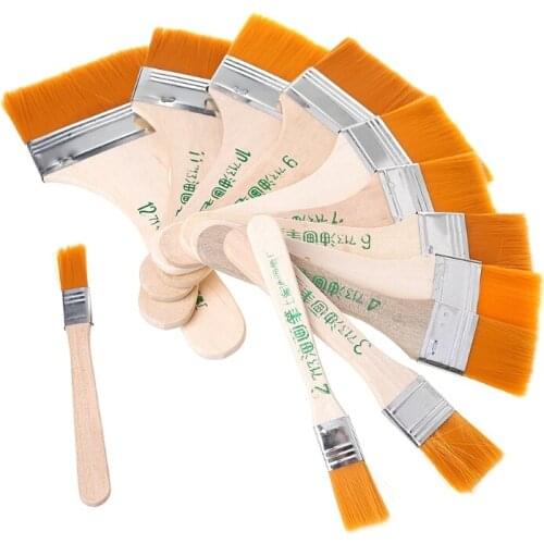 CPDD 12Pcs Wooden Oil Painting Brush Artist Acrylic Watercolor Paint Art Supply Tool