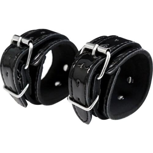 Exotic Handcuffs For Sex Adjustable Leather Ankle Cuffs Bdsm Bondage Restraints With Metal Chain Sexy Woman Couples Adult Games