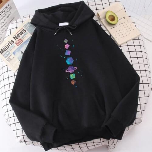 Rainbow Planet Cute Prints Clothing Hoodie Men Crewneck Pullover Hoodies Cartoons Hip Hop Streetwear Autumn Casual Hoodys Male