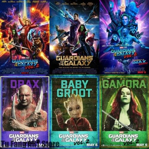 Canvas Painting Guardians of The Galaxy Marvel Star Superhero Movie Posters and Prints Wall Art Pictures Living Kids Room Decor