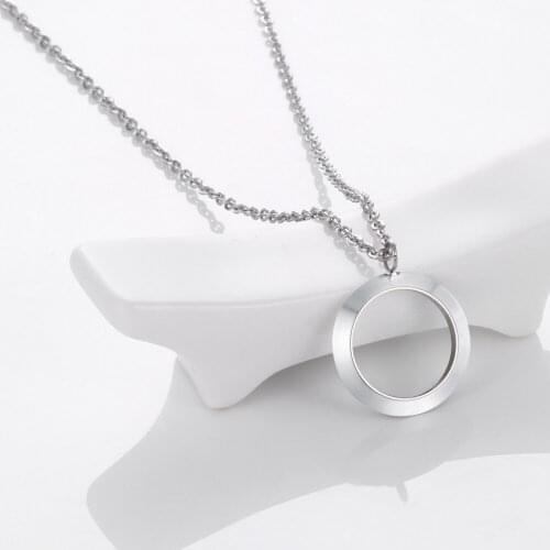 Stainless steel simple fashion titanium steel ring female clavicle chain necklace pendant jewelry couple pendant jewelry