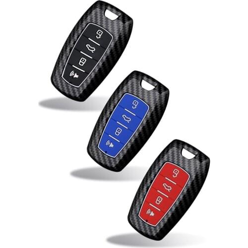 Carbon Fiber Shell ABS silicone Car Key Cover case for Great Wall Haval H2 H2S H6 Coupe H7 H8 H9 M6