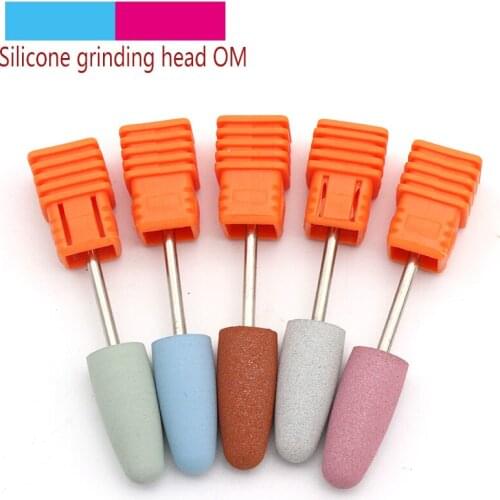 1pc Rubber 2.35mm Shank Nail Grinding Head Milling Manicure Cutter for Pedicure Machine Sander Drill Bit Polishing Electric Tool