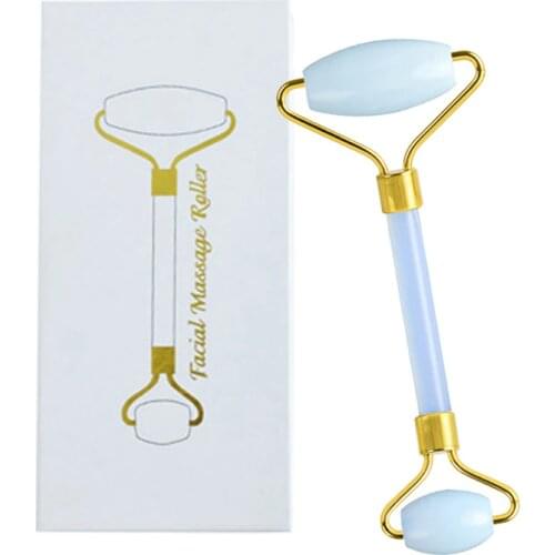 Natural Opal Jade Roller Guasha Stone For Facial Massage Jade Scooter Gouache Roller Face Slimming Tool Beauty Care Set New