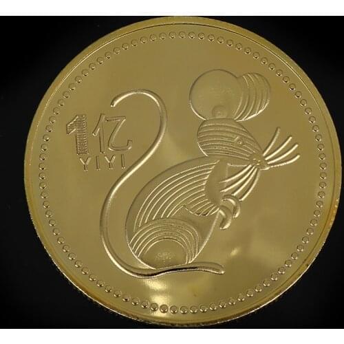 2020 Novelty Mouse Commemorative Coin Year Of Rat Delivers Money Collection Gold Sliver Plated Good Fortune Home Car Decoration