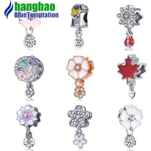 Wholesale DIY charms alloy flowers bijoux jewelry making supplies findings clasps for bracelets accessories beads B01