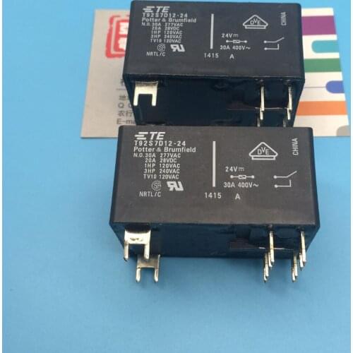 Original T92S7D12-24 6PIN 30A 277VAC relays