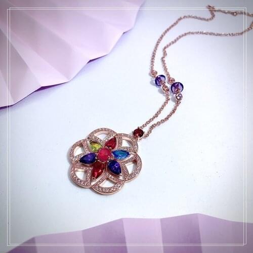 New 2021 Fashion Trend High-End Temperament Red Necklace Ms. Banquet The Dance Party Free Shipping High quality Brand Jewelry