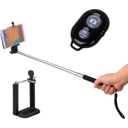 TC-NSS Extendable Selfie Stick Handheld & Remote Control for phone IOS Android-Black