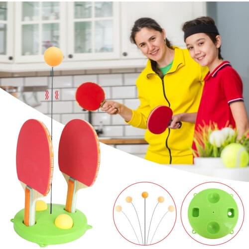 Outdoor Indoor Ping Pong Practice Trainer Racket Game Table Tennis Movement Soft Shaft Trainer Training Machine for Kid Adult