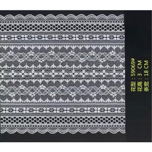 18cm high quality nylon spandex elastic lace trim,YX-59069