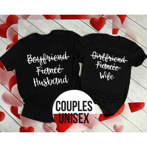 1pc valentines day Couples shirts His and Hers shirts Fiance boyfriend and Fiancee girl friend shirts Engagement gift valentines