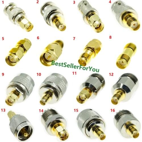 1Pcs of each kind SMA TO N BNC UHF SMA RPSMA SO239 PL259 male female RF Connector Adapter Test Converter