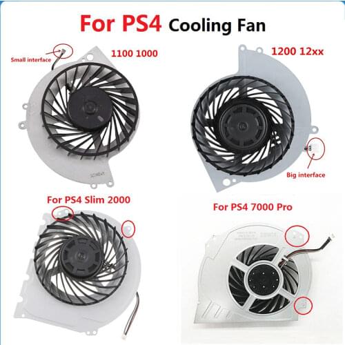 Original Inner Cooling Fan For PS4 1000 1100 1200 Silm 2000 Pro 7000 Host Cooler Set For Sony PlayStation 4 Series Replacement