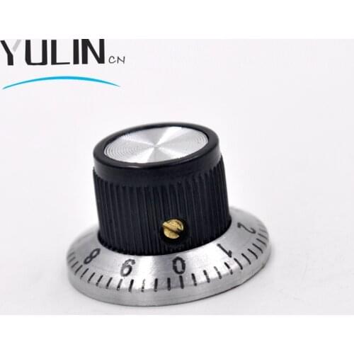 10pcs/lot C3 A Type 360 Degree Scale Dials 10 Turn Concentric Volume Switch Control Rotary Digital Potentiometer Knob 6mm Shaft