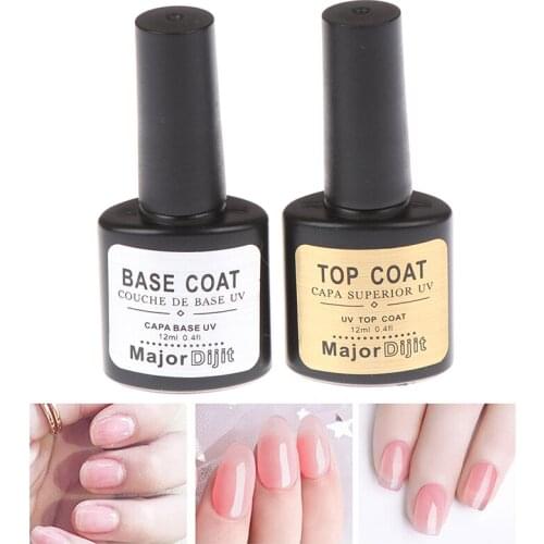 12ml Steel Top Coat Nail Art Gel Polish DIY Tips Soak off Base Foundation No Sticky Layer Non-cleansing Topcoat
