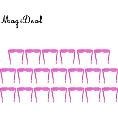 20 Pairs Lovely 1/6 Pink Stylish Eye Glasses Sunglasses Eyeglasses Lot for Dolls Accessories Girls Toys