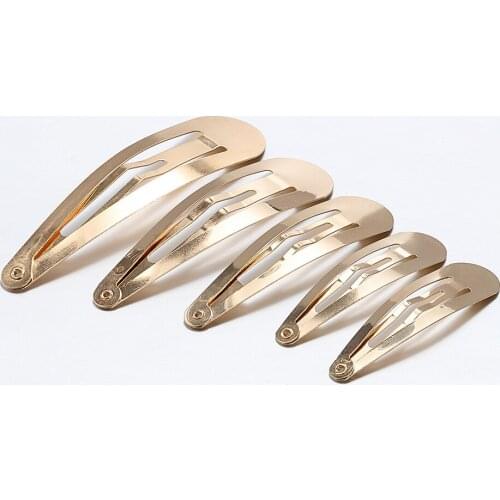 20Pcs Gold Metal Hair Clips Snap BB Hairpins Base for DIY Jewelry Making Cute Girls Pearl Bow Hairgrip Hair Accessories Supplies