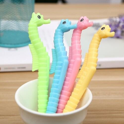 36 pcs/lot Creative Hippocampus Gel Pen Cute 0.5 mm black Ink Signature Pens Promotional Gift Office School Supplies