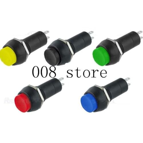 5pcs 20A 12v Push Button Switch ON - OFF SPST Red Green Blue Yellow Black Car / Dash PBS