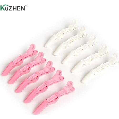 5pcs Matte Sectioning Clips Clamps Hairdressing Hair Style Plastic Hair Clip Hairdressing Clamps Claw Section Alligator Clips