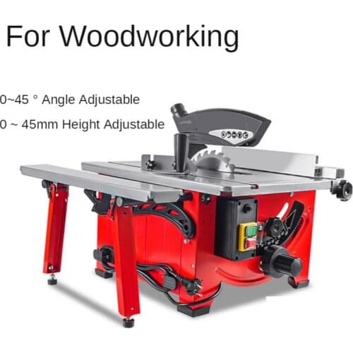 8 Inch 220V Woodworking Table Saw Cutting Machine Push Multifunctional Power Tool Workbench Dust-Free