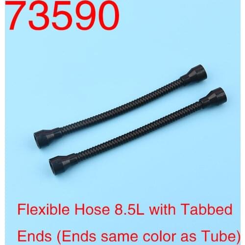 8pcs 73590 high-tech building blocks flexible hose 8.5L with lugs (the end is the same color as the tube) moc accessories