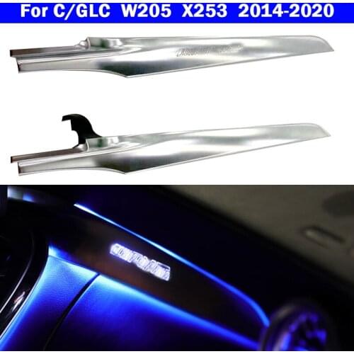 Atmosphere Lamp Cover For Mercedes-Benz C/GLC class W205 X253 2014-2020 MB Co-pilot Neon Ambient Light LED 3/12/64 Colors