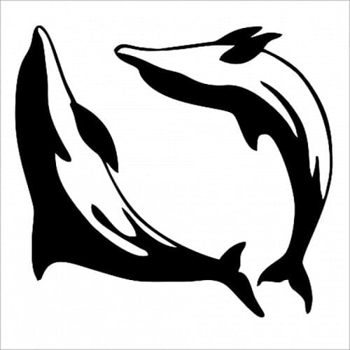 S51976# Various Sizes/Colors Car Stickers Vinyl Decal Dolphins Motorcycle Decorative Accessories Creative