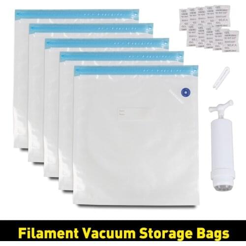 3D Printer Part PLA ABS TPU PETG 1kg Filament Vacuum Storage Bags Keep Material Dryer Safekeeping 3D Printer Filament Bag