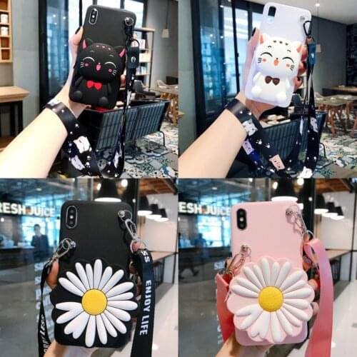 For Samsung S20 S10 S8 S9 Note 8 9 10 Plus A01 11 21 41 51 71 50 70 Cover Wallet Cat Unicorn Dinosaur Soft TPU Case