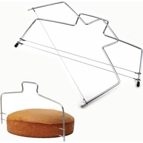 Double Line Cake Cut Slicer Adjustable Stainless Steel Device Cake Decor Mold DIY Bakeware Kitchen Cooking Tool Dropshipping