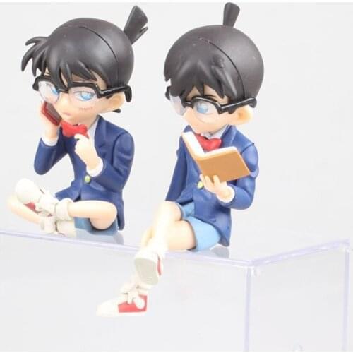 7.5-12.5cm Japanese classic anime figure Kudou Shinichi Detective Conan Case Closed book/Phone/standing ver action figure